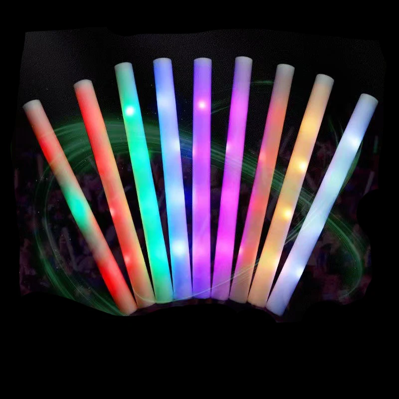 Colorful Glow Sticks LED Foam Cheer Tube Multicolor Sponge Wands Party Concert supplies