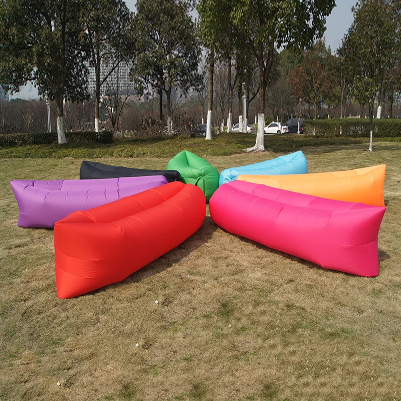
Easy Open Outdoor Camping Inflatable Lounger Air Chair Lazy Sofa Bed With Carry Bag 