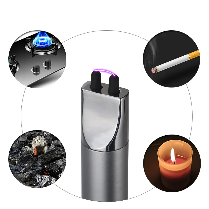  Свеча зажигалка электрическая дуговая Зажигалка перезаряжаемая usb-зажигалка Беспламенного Гриль с длинными для лампы в форме свечи