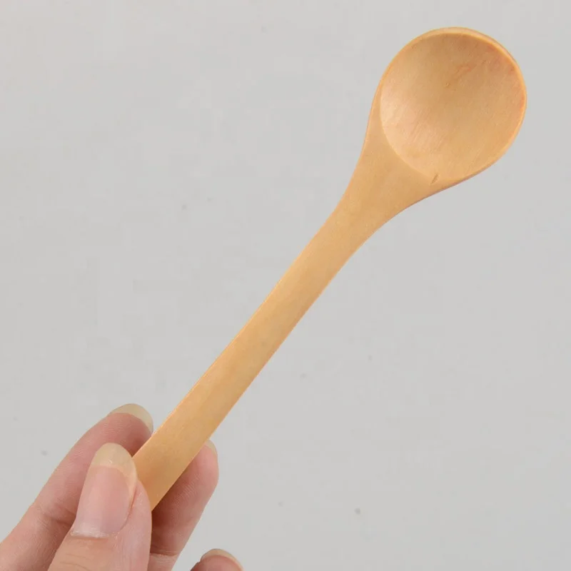 mini bamboo tasting spoon kitchen ice cream spoon