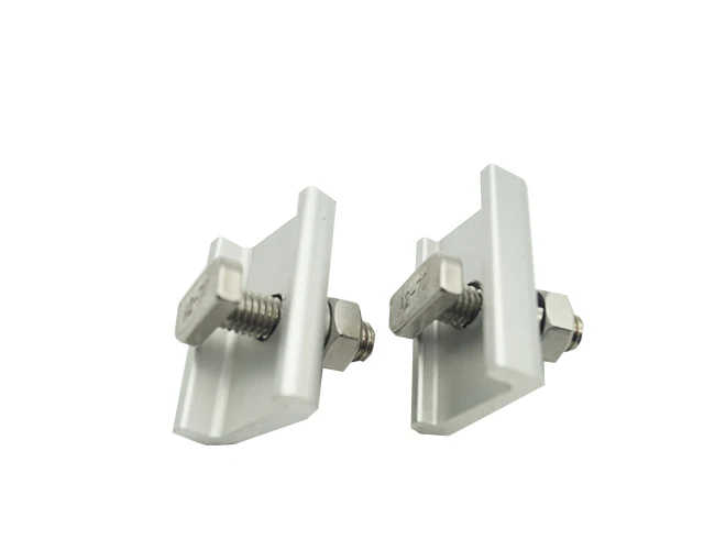 Yuens Aluminum Solar Panel Fixing Clamp Component Pv Mounting Brackets for Rail to Support Rack