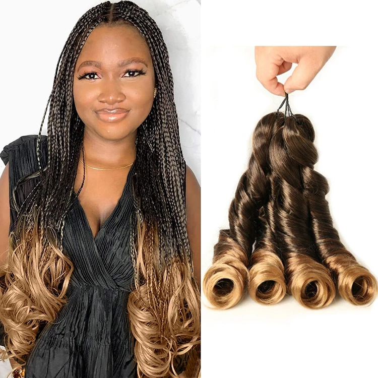 Julianna Pony Style 24 дюйма шелковистые канекалон Свободные волны Спиральные Насадки испанские французские завитки косички волос