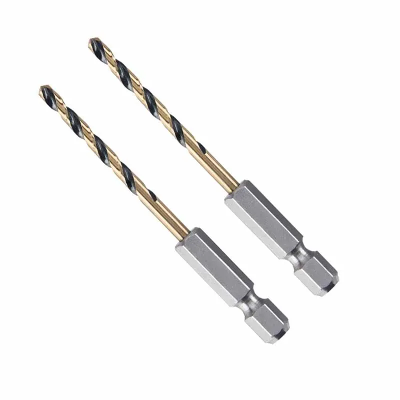 Premium Black & Gold Hex Impact Ready Metal Drill Bit For Metal