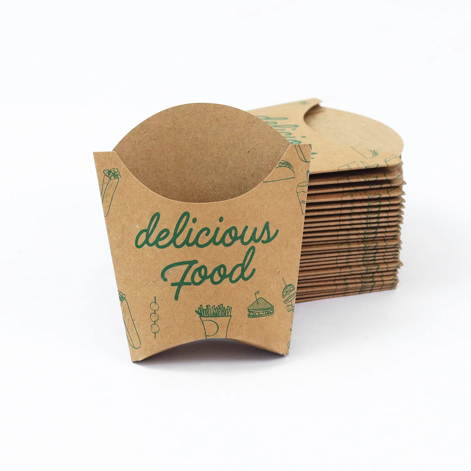 Food Tray Boat Tray Food Grade Greaseproof Kraft Paper Manufacturer Disposable Customized Boat Tray