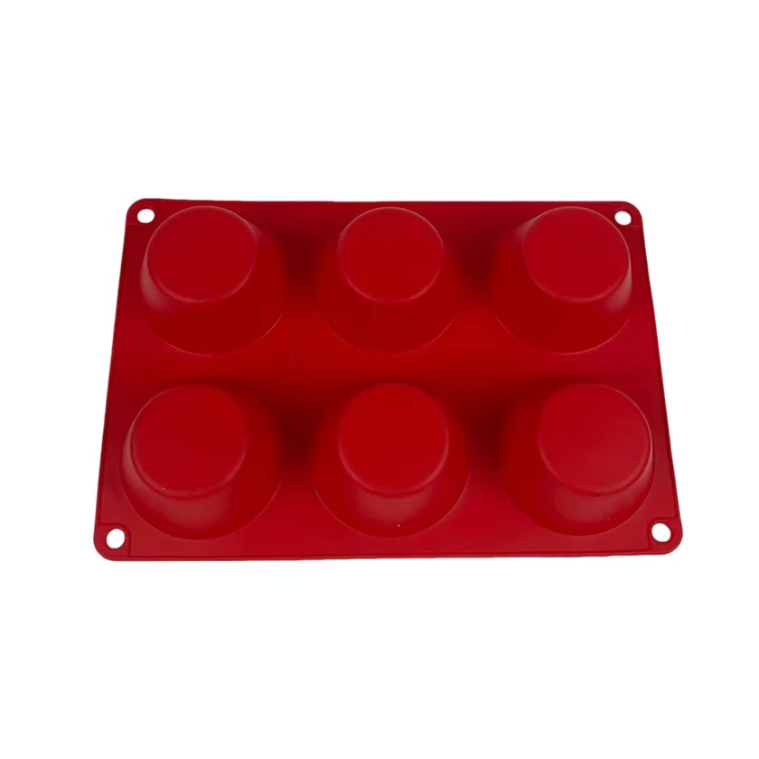 Cavity Round Shape Silicone Mold Cake for Pastry Baking Mousse Cake Tools Kitchen Products Custom Packing Red Moulds Sustainable