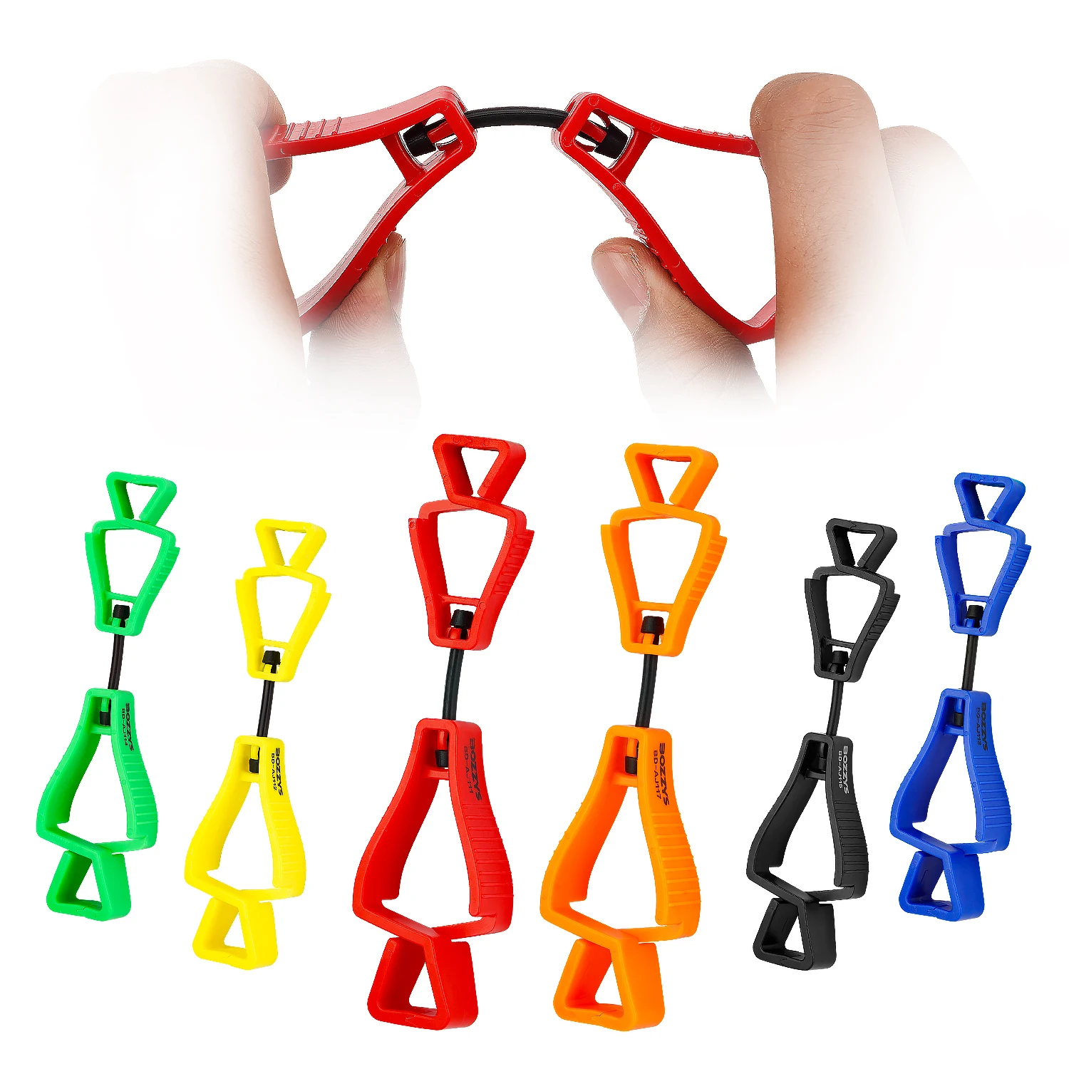 Resistant Anti-Lost Non-Slip Plastic Safety Working Gloves Clip Holder with Small and Big Clips