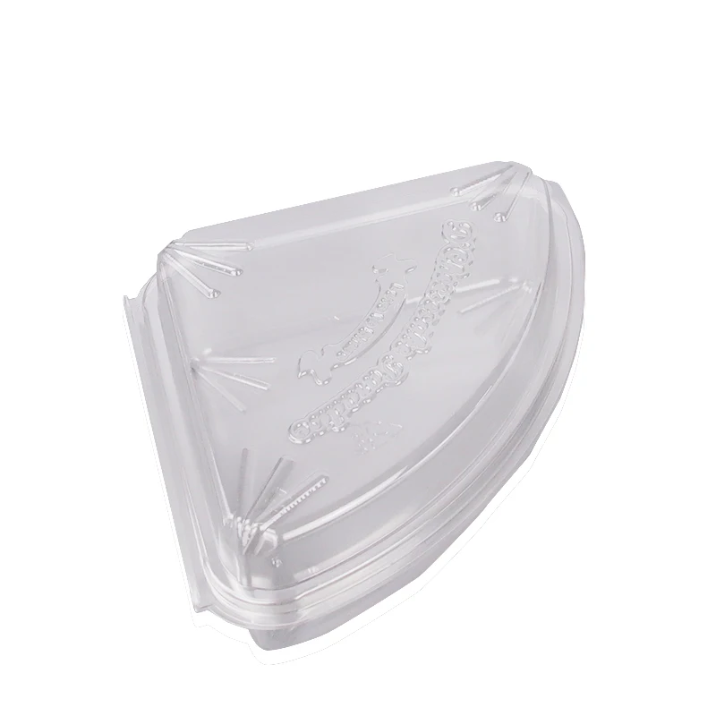 Food grade biodegradable plastic triangle cheesecake blueberry clamshell cake box packaging