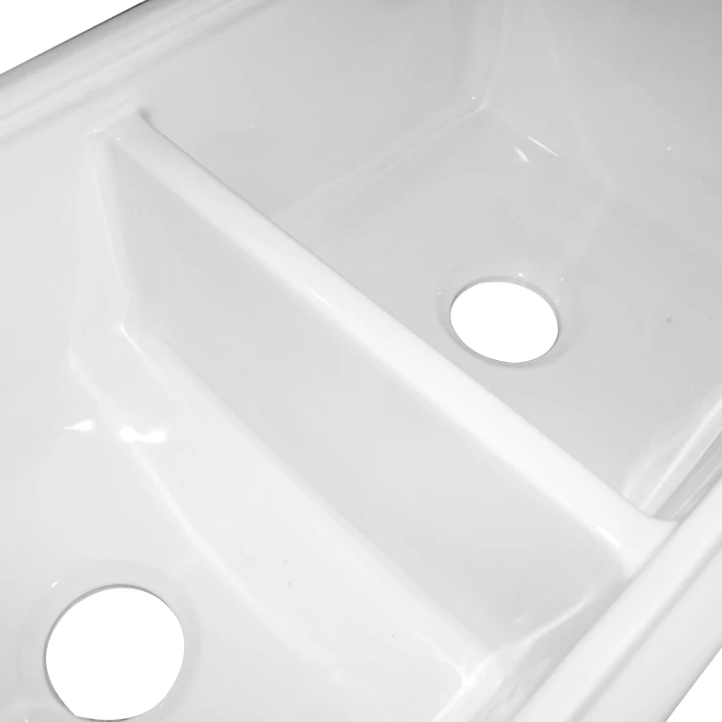 Newest Product Single Bowl White Farmhouse Apron Ceramic American Butlers Kitchen Sink