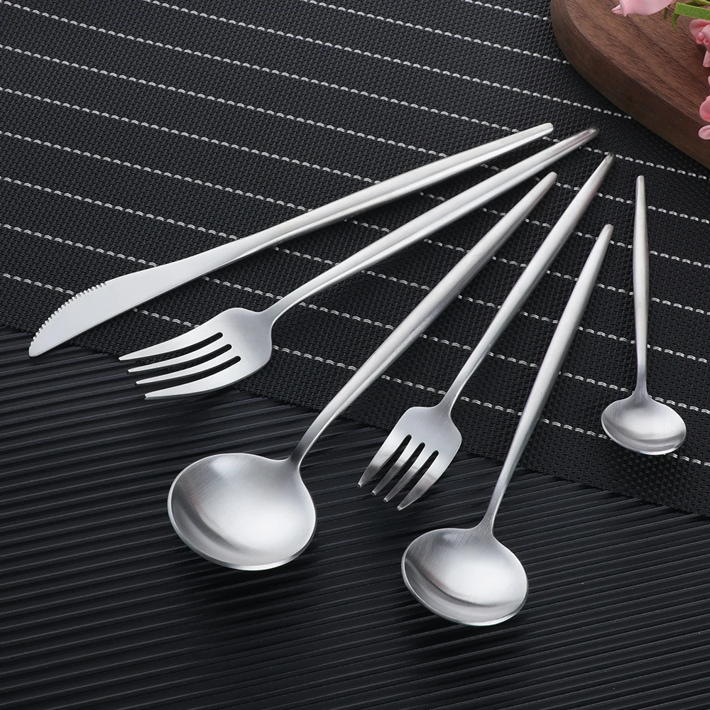 Wholesale 6pcs Knife Spoon And Fork Set Bulk Gold Cutlery Set