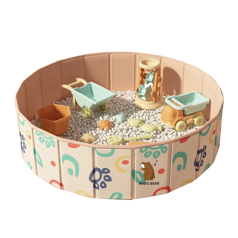 MIGO BEAR Toys Ball Pit Children Safe And Fun Kids Indoor Playground Inorganic Powder Sand Colorful Interactive Sand Pool