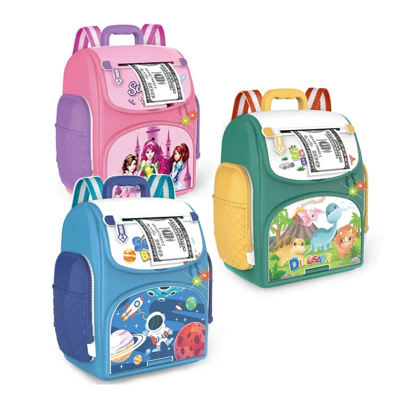 Best Gifts School Bags Money Save Box ATM Password Plastic Large Electronic Money Coin Banks Girls Boys Piggy Bank for Kids