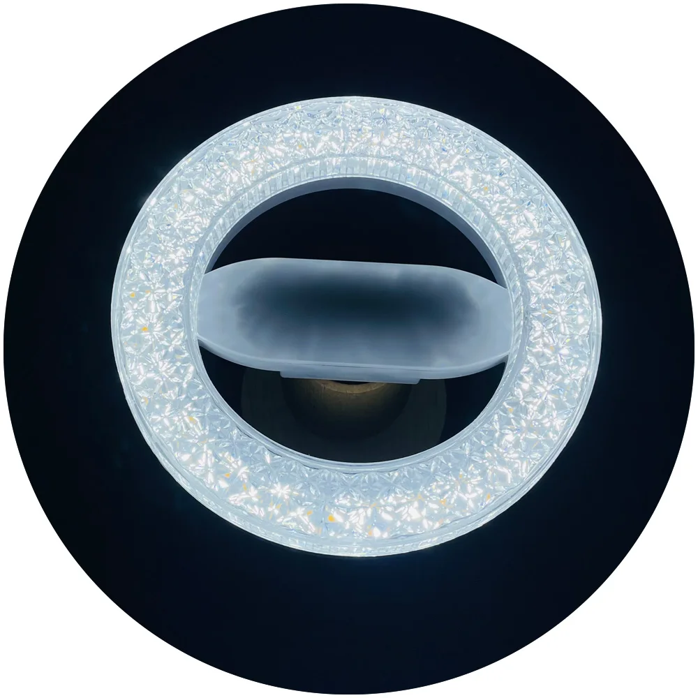 18cm 24cm lighting fixture panel round shape E27 foldable 18w 24w cri80 crystal ceiling lamp led lights for home