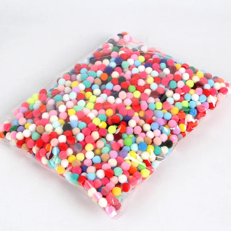 Bview Pompoms 10mm 15mm 20mm 25mm DIY Pom Poms Ball Furball Home Decor Sewing Supplies