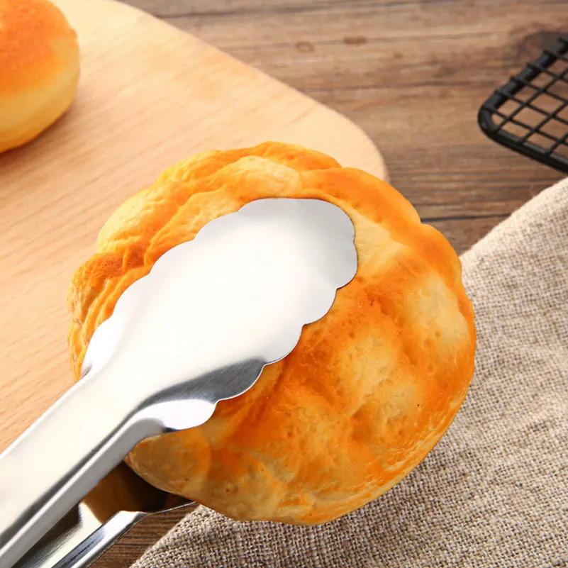 
Kitchen and Barbecue Grill Tongs Stainless Steel Food Clip Pizza Bread Steak Tongs with Locking 