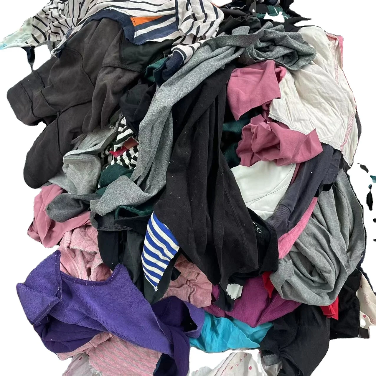 Cotton Cloth Scrap Recycle Industrial Textile Waste Cotton Wiping Rags Dark Colored T-shirt 100% Cotton Rags for Cleaning