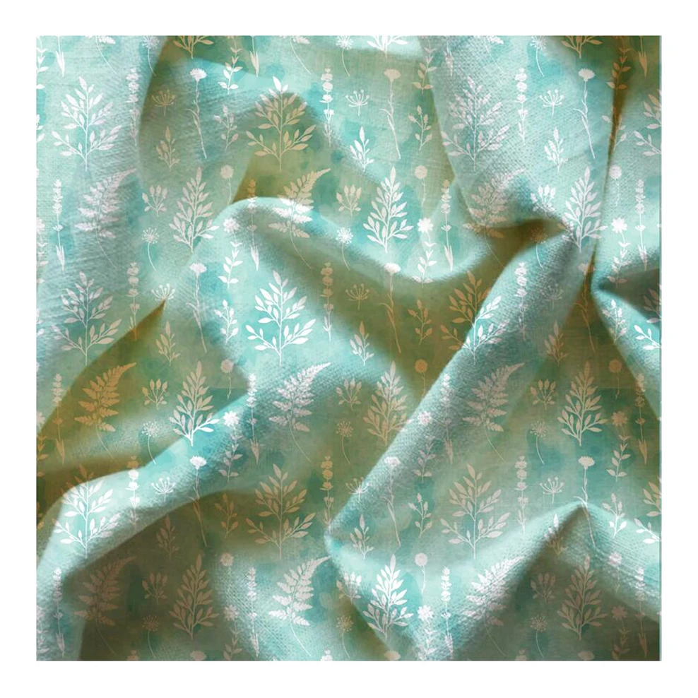 Pattern Custom Digital Printing Stonewashed Fabric The Factory Outlet Hand Drawing Flowers 100% Linen Woven Plain In-stock Items