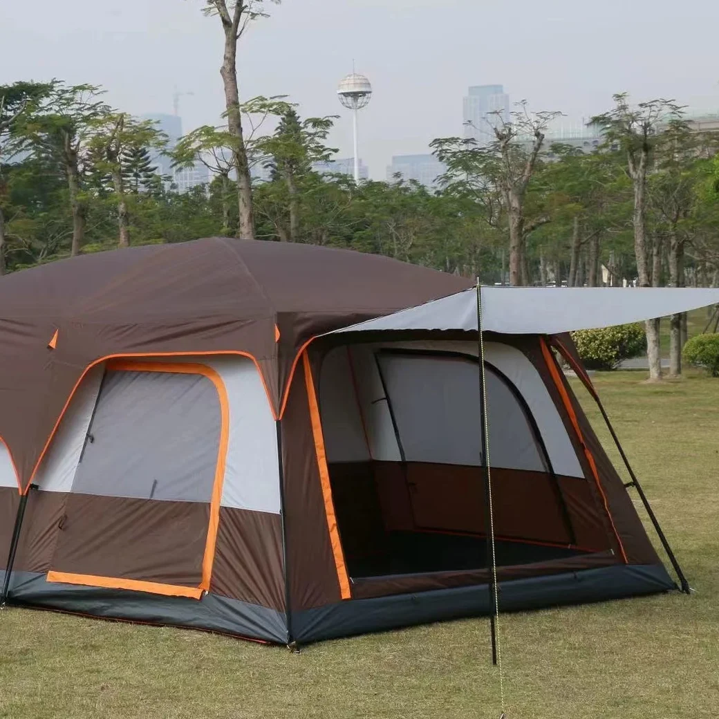 Hot sale Camping Outdoor Large Waterproof Two Bedroom One Living Family Marquee Tent