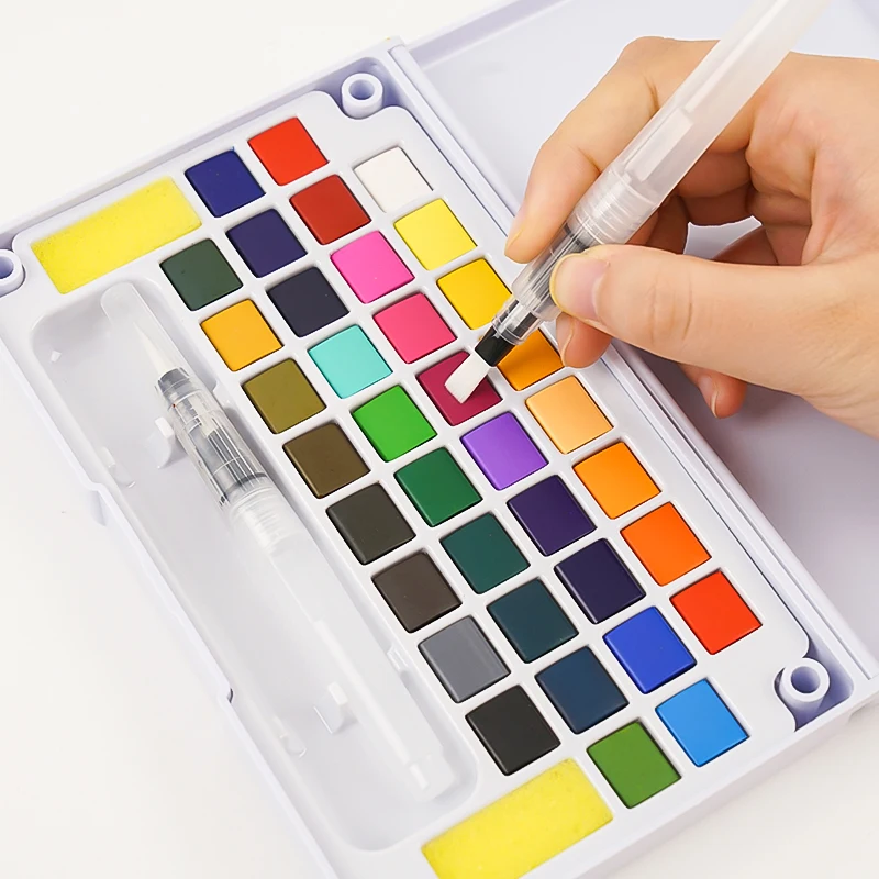 Hot Selling Art Solid Watercolor Cake Paint Set Washable Paint Pigment