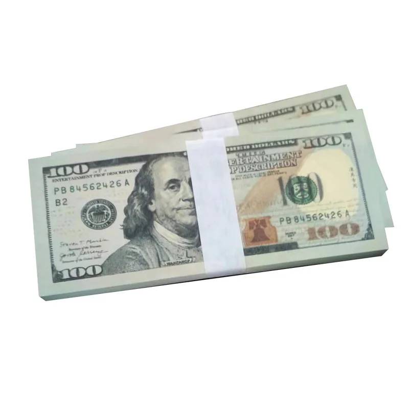 XR Custom 100 Dollar Bank Ancestor Money Notes Plastic Paper Movie Prop Money Party Game Birthday Christmas Occasions-Prop Money