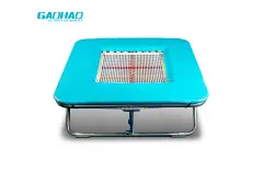 GAOHAO gymnastic mini trampoline for kids square trampoline foldable strong nylon net safety pad gym and acrobatics use
