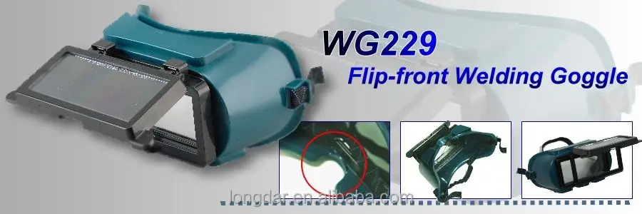 Good Price Industrial Electric Arcs Protective Flipped Front Ventilated Welding Goggle
