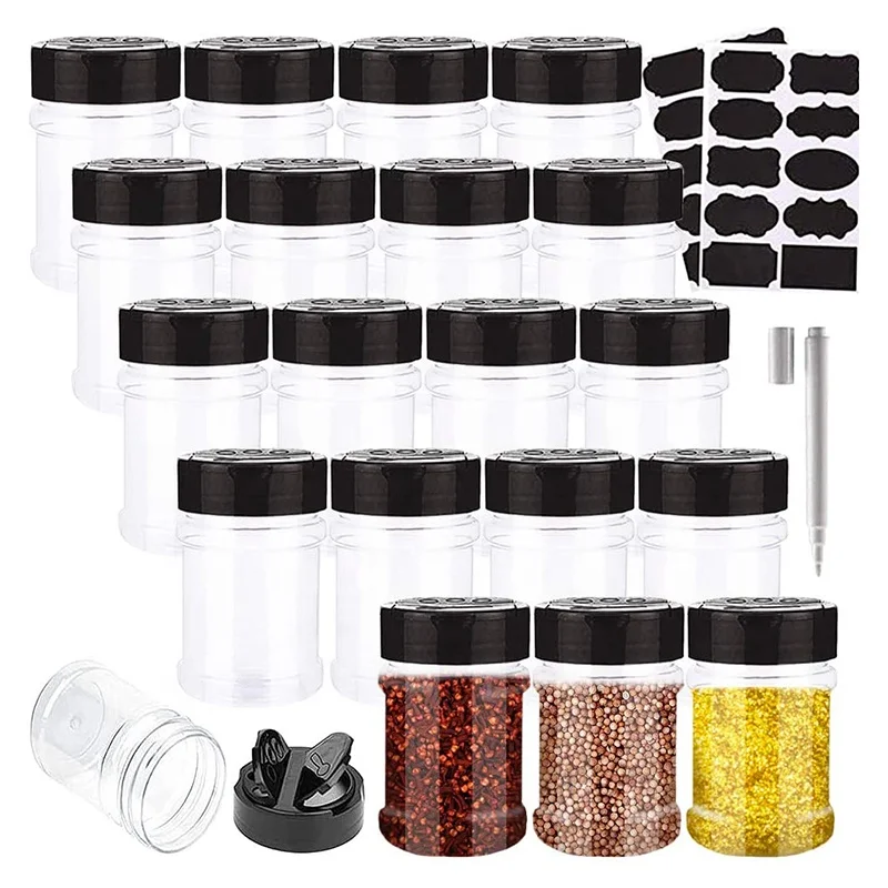 Seasoning Bottles With Lids And Seals Plastic Spice Jars Clear Storage Bottle Container
