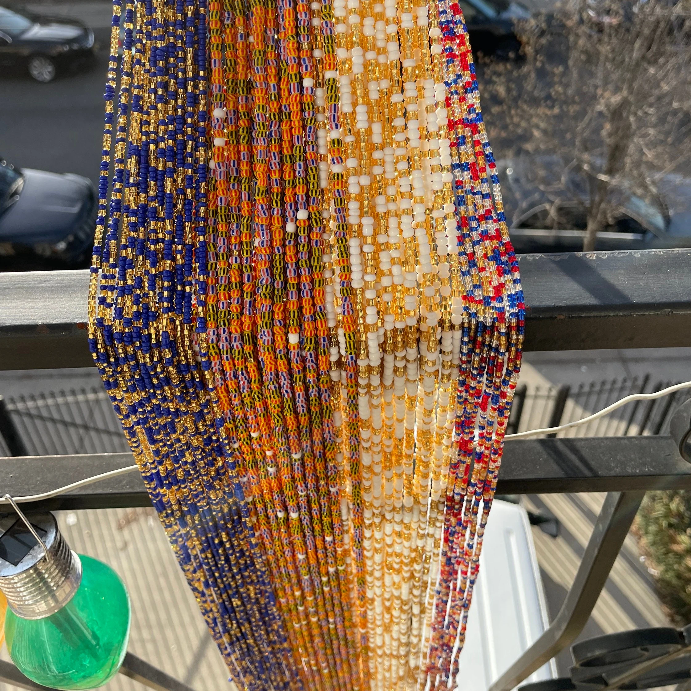 wholesale Women Cheap African Waist Beads Weight Loss Spiritual Crystal Vintage Waist Beads  Tie On Waist Beads