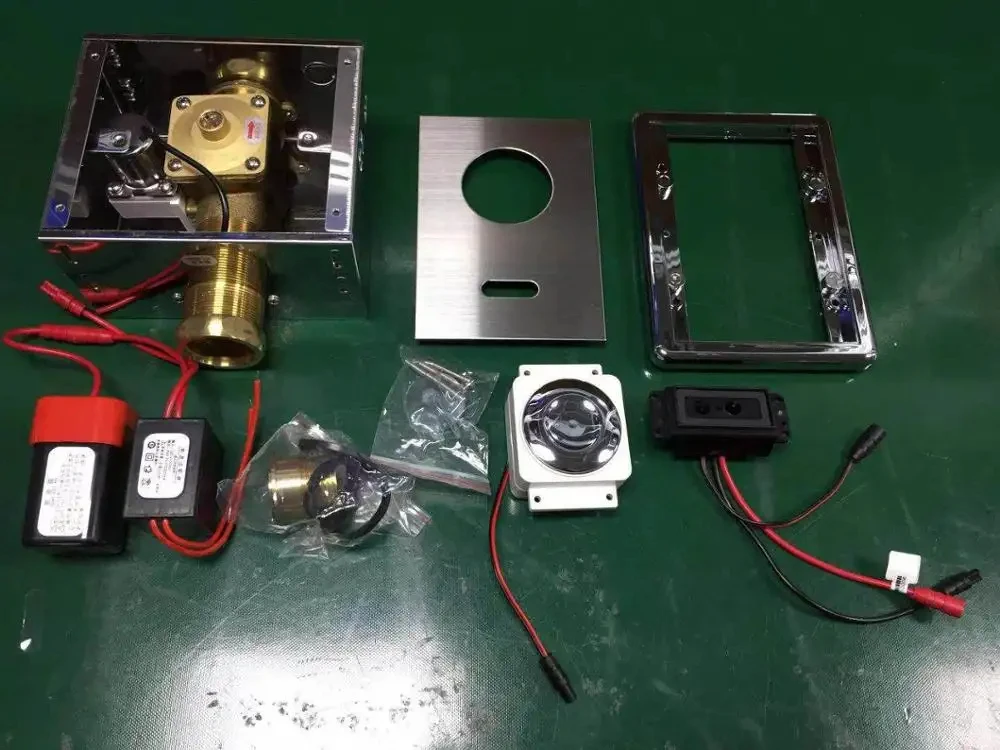 CE Non-contact Squatting Pan Flush Valve Dual Used Manual Pressing And IR Sensor Automatic Hand Free WC Flusher Valve