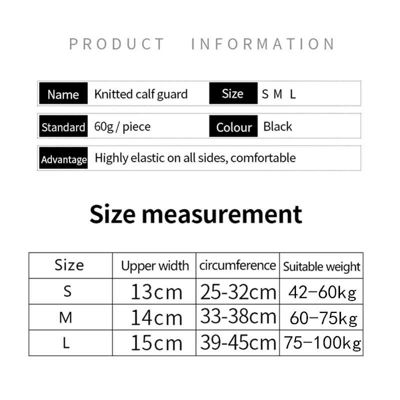 Knitted Calf Guard Leg Compression Sleeve for Instant Leg Pain Relief Circulation Recovery Socks Prevent Cramps For Sports