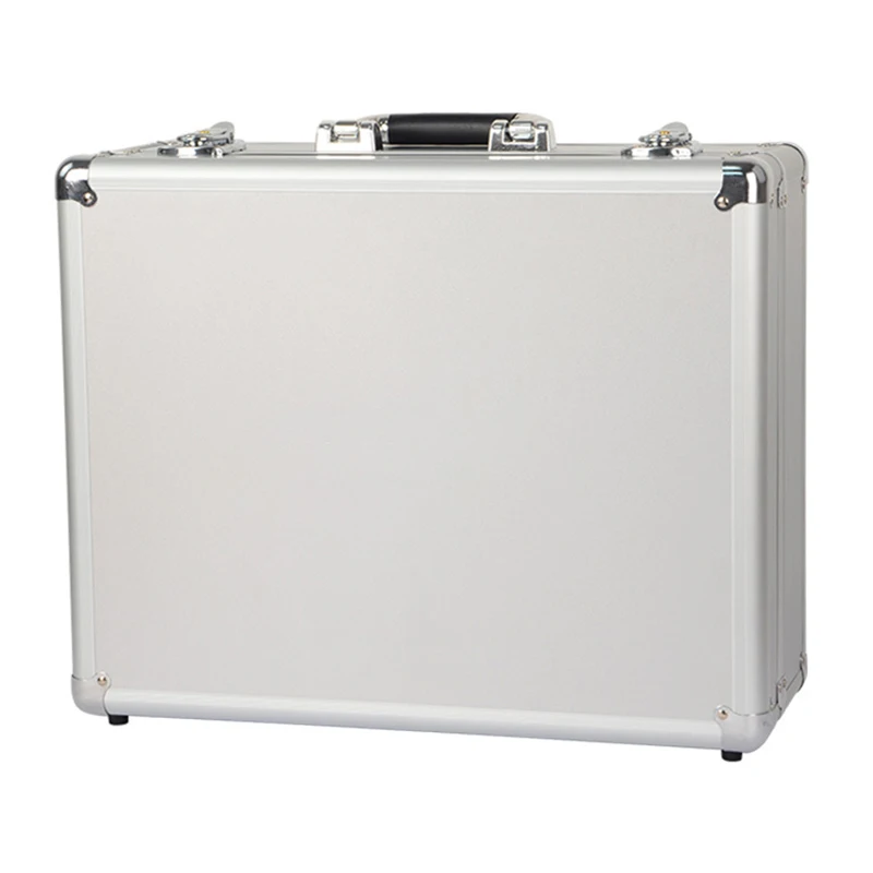 Aluminum Large Tool Case With Compartments Sliver Aluminum Barber Tool Case With Inner Tray