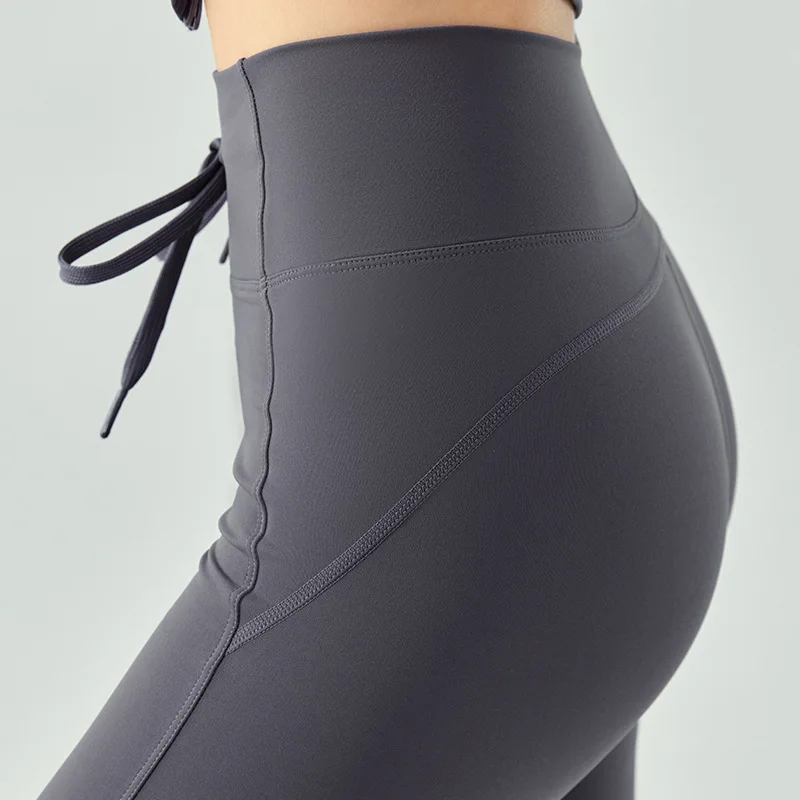 High Quality New Arrival Waist With Strap Design Fitness Gym 4-Way Stretch Elegant Women High Waist Legging