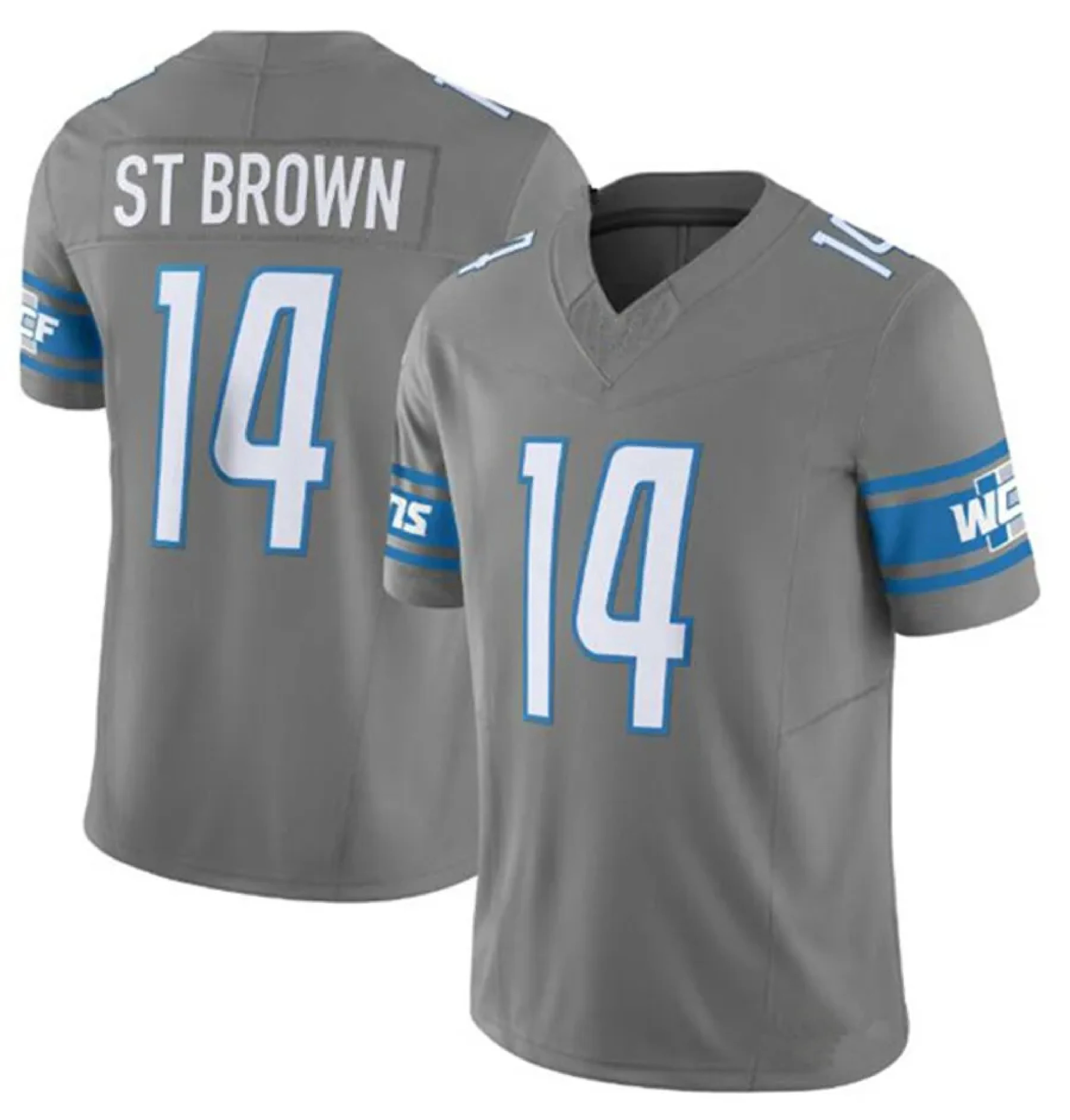 2024 Football Jerseys 97 Aidan Hutchinson 14 St.Brown 16 Jared Goff 26 Gibbs 87 Sam LaPorta Stitched FUSE Limited Jersey