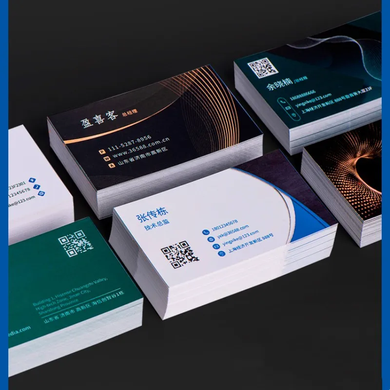 foil hot stamping Custom Logo Small Business Luxury Recycled Paper Visite Scratch Postcards Business Printing Thank You Cards