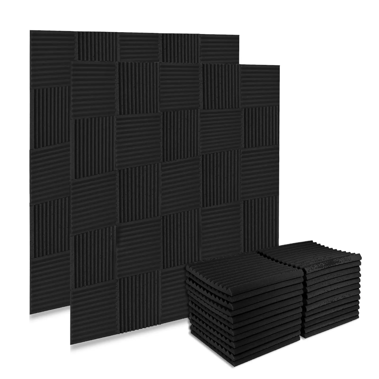 High Density 50 Pack Acoustic Premium Sound Proof Foam Panels Acoustic Panels for Studio Office Home