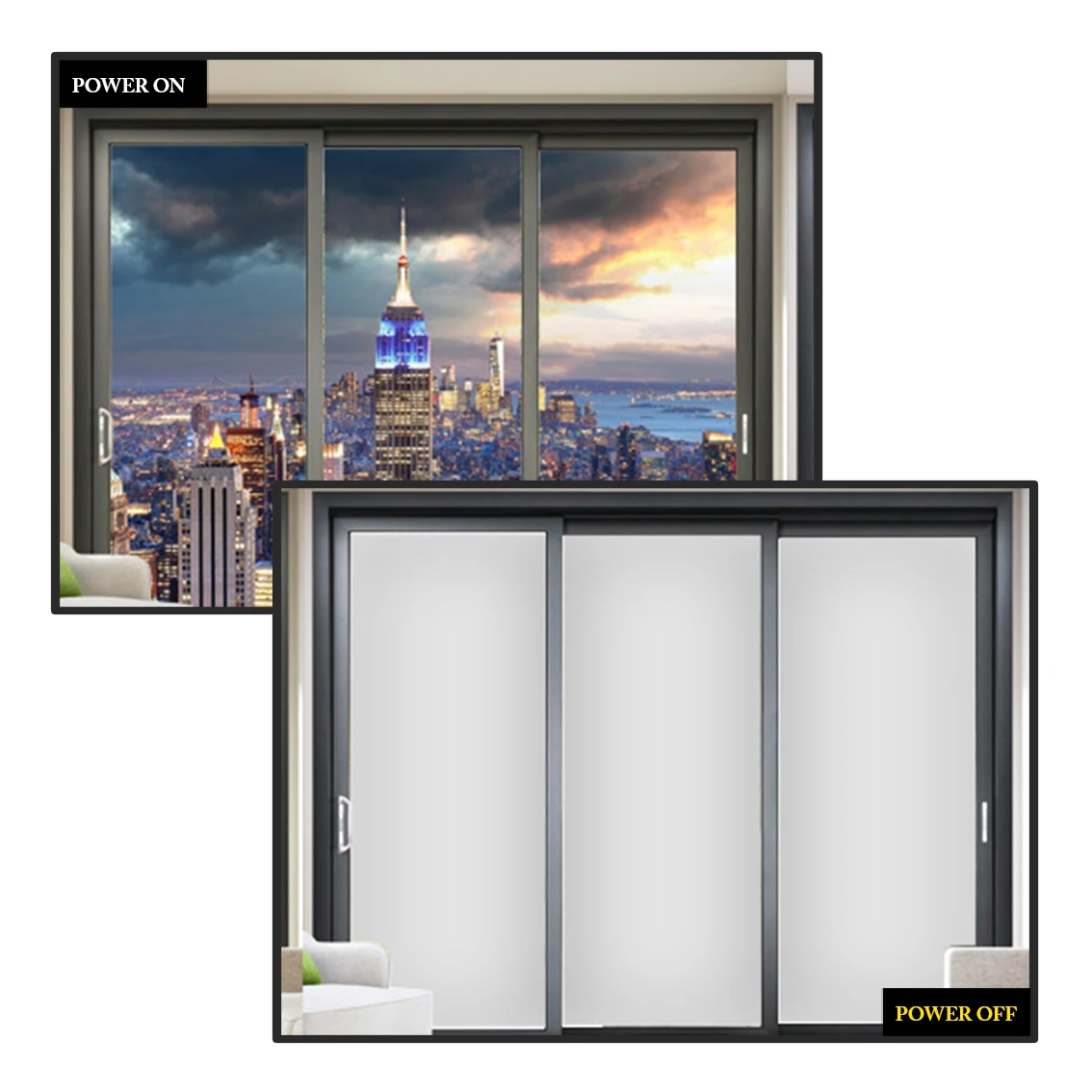 PDLC Decorative Film for Window/Glass Privacy Protective Switchable Smart Film Frosted Glass with Power Supply&Remote Control