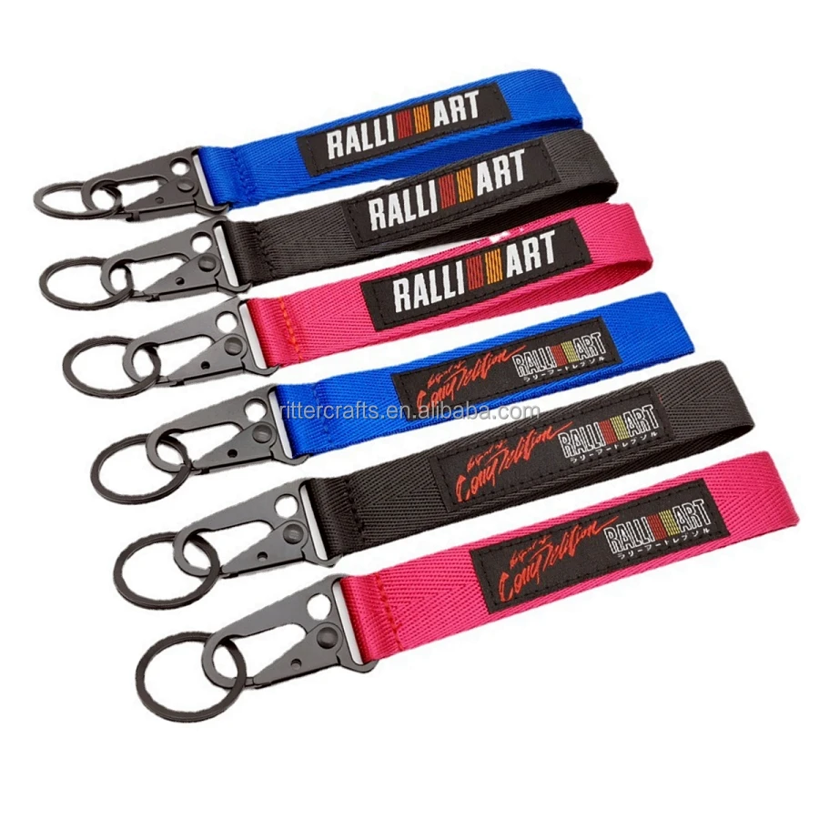 Lanyards Car Logo Airplane Tag Key Ring Custom JDM Style Key Tags Racing Car Fabric Strap Polyester Lanyard Keychain Llavero