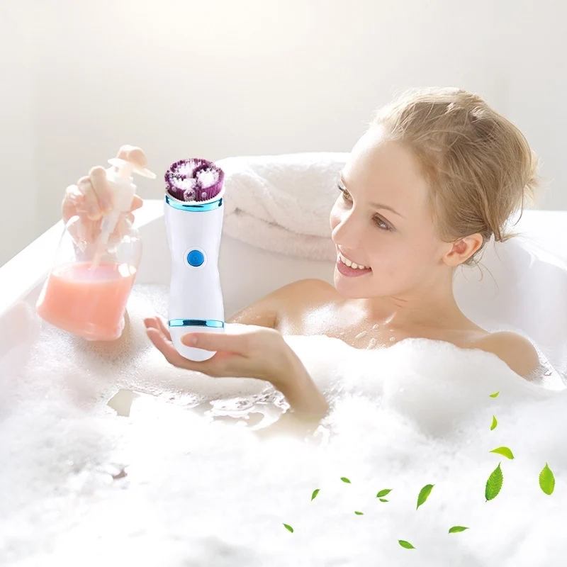 Electronic face facial cleansing brush spa skin massage electric rotating cleaning brush