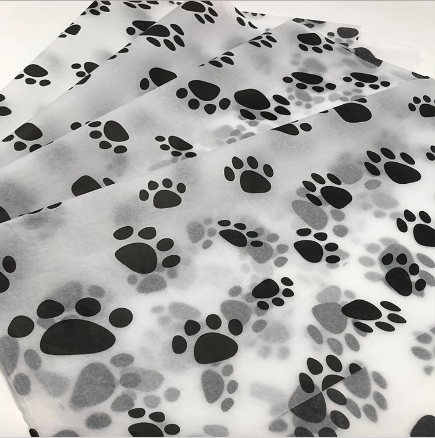 Custom animal paw Logo Printed Tissue Wrapping Paper For Packaging