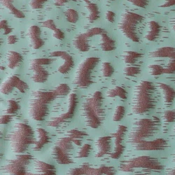 Custom Leopard Printed Spandex Fabric 40 D Width 63' Weight 230 G Nylon 75% Spandex 25% Knit 4 Way Stretch Yoga Fabric