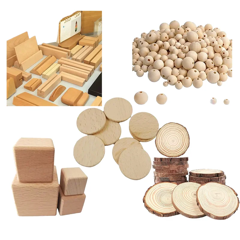 Nature blank beech wood round discs craft wooden tags wafer 5cm Solid Wooden Coins Rounds Cutouts Tokens for Crafts christmas CE