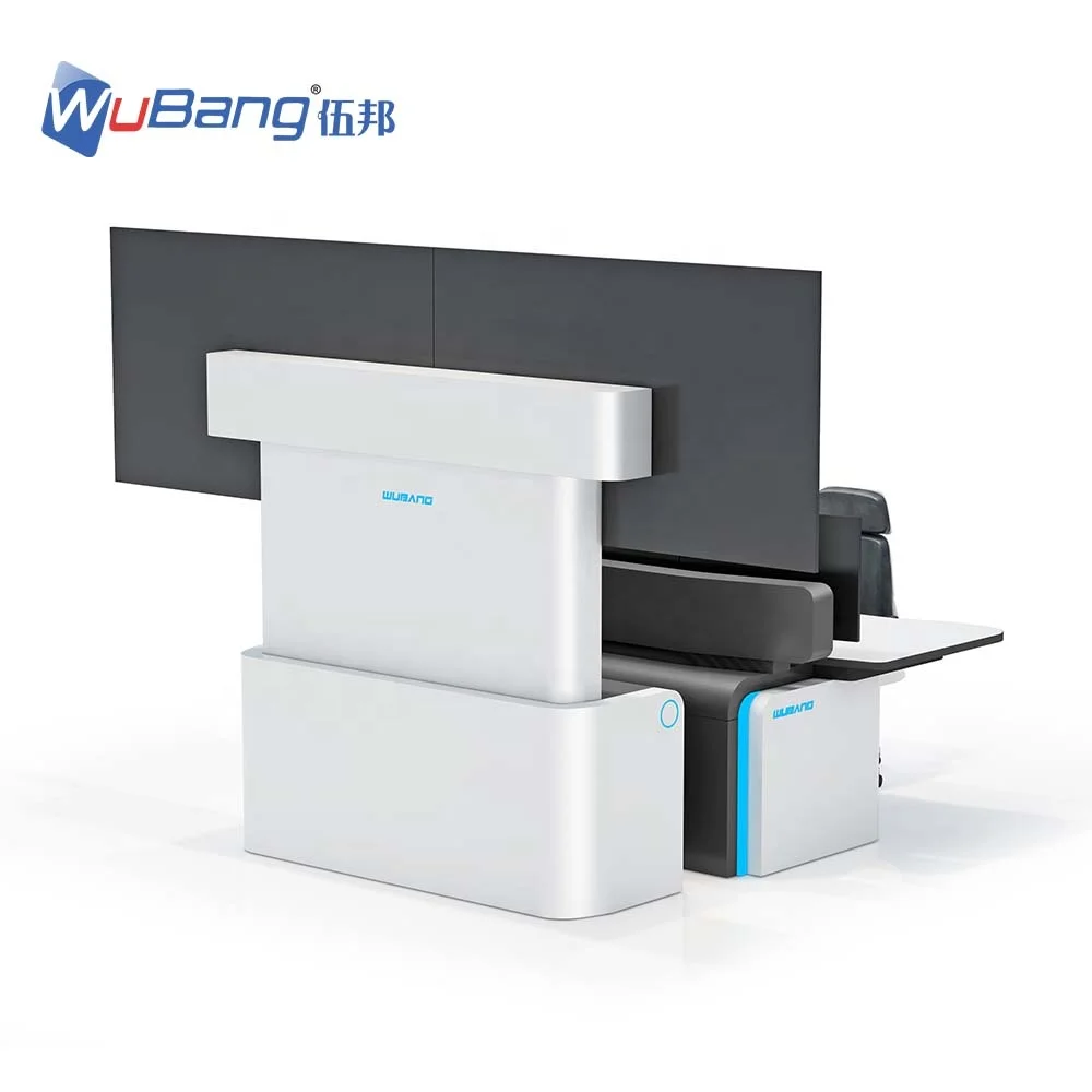 Modular Customized Operator Console Desk IT & Cyber Alert Monitoring Room Console Control Room Furniture