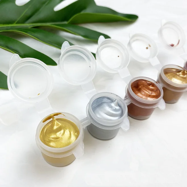 5 мл металлический пигмент, акриловый горшок для рисования, детский Быстросохнущий водорастворимый нетоксичный пигмент для краски от производителя