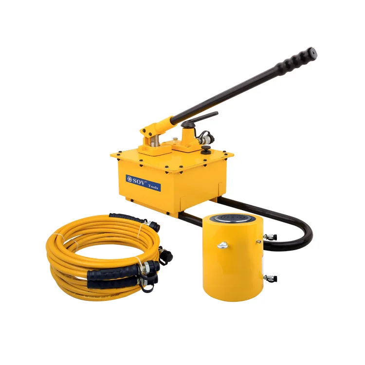 Shanghai SOV HOT SALE CLRG-10012 Double Acting High Tonnage Hydraulic Jack for Heavy Lifting
