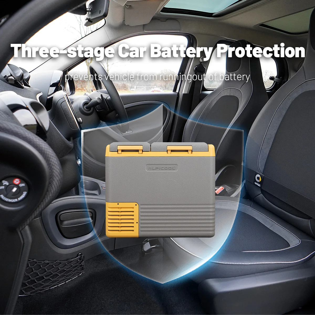 CLD45 car Refrigerator dual zone electric power camping fridge compressor portable AC/DC cooler box freezers Reversible door