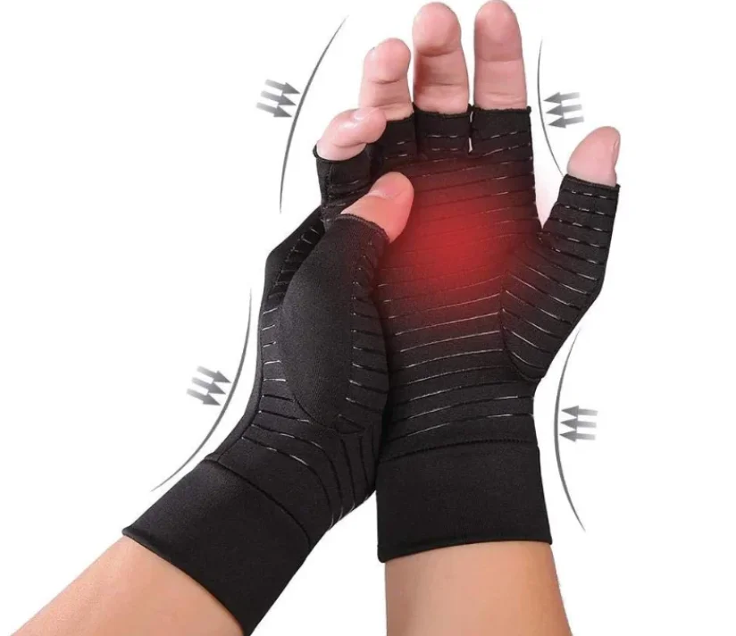 top seller Fingerless Arthritis Carpal Tunnel Pain Relief Gloves Copper Compression Arthritis Gloves For Men & Women Tendonitis