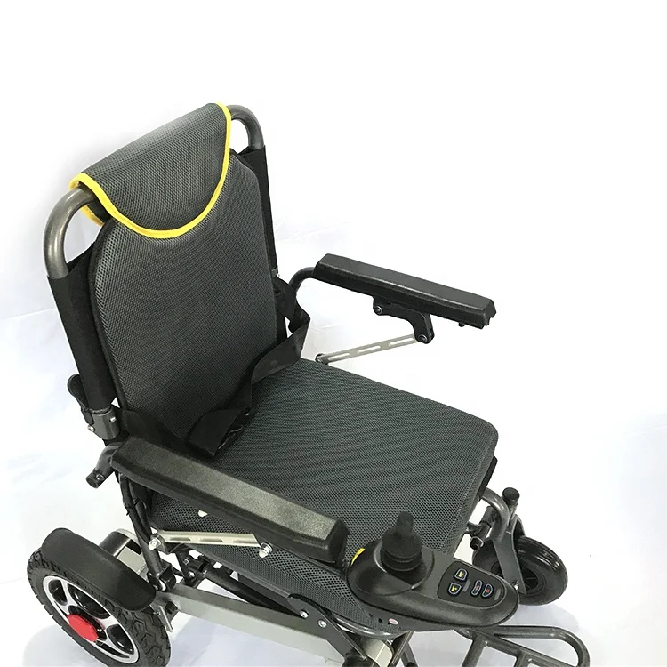 Remote control key folding titanium steel lightweight electric automatic portable folding sport wheelchair for people