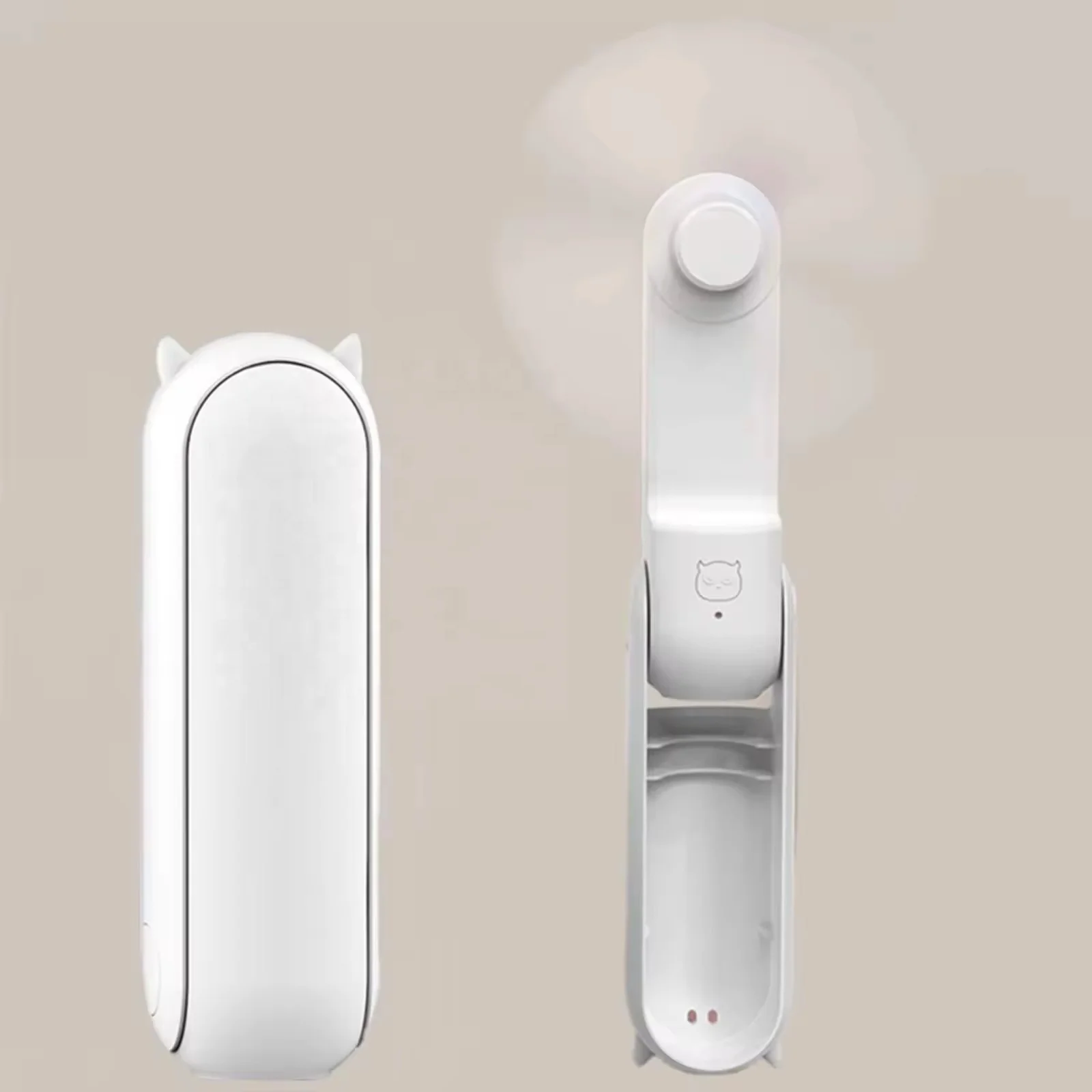 Desk Personal Custom USB Small Electric Handheld Cooler Cooling Car Rechargeable Hand Portable Mini Fan With Light Power Bank
