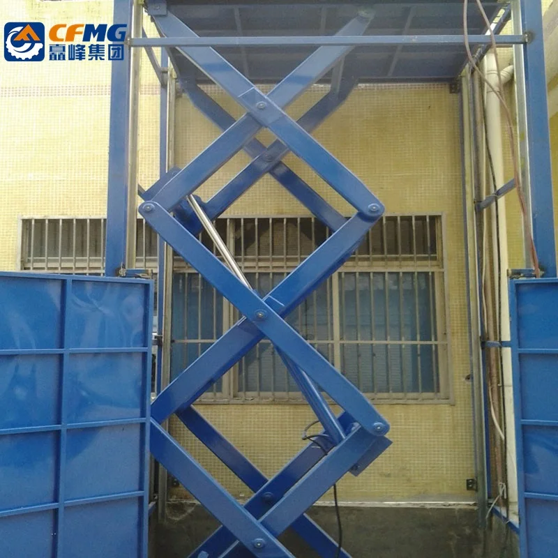 stationary scissor lift table large fixed aerial scissor lift platform to the ground