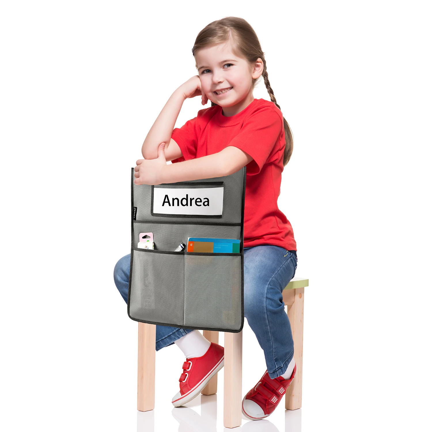 Chairback Buddy Pocket Chart Back of Chair Organizer Seat Organizer for Classroom with Name Tag Pocket