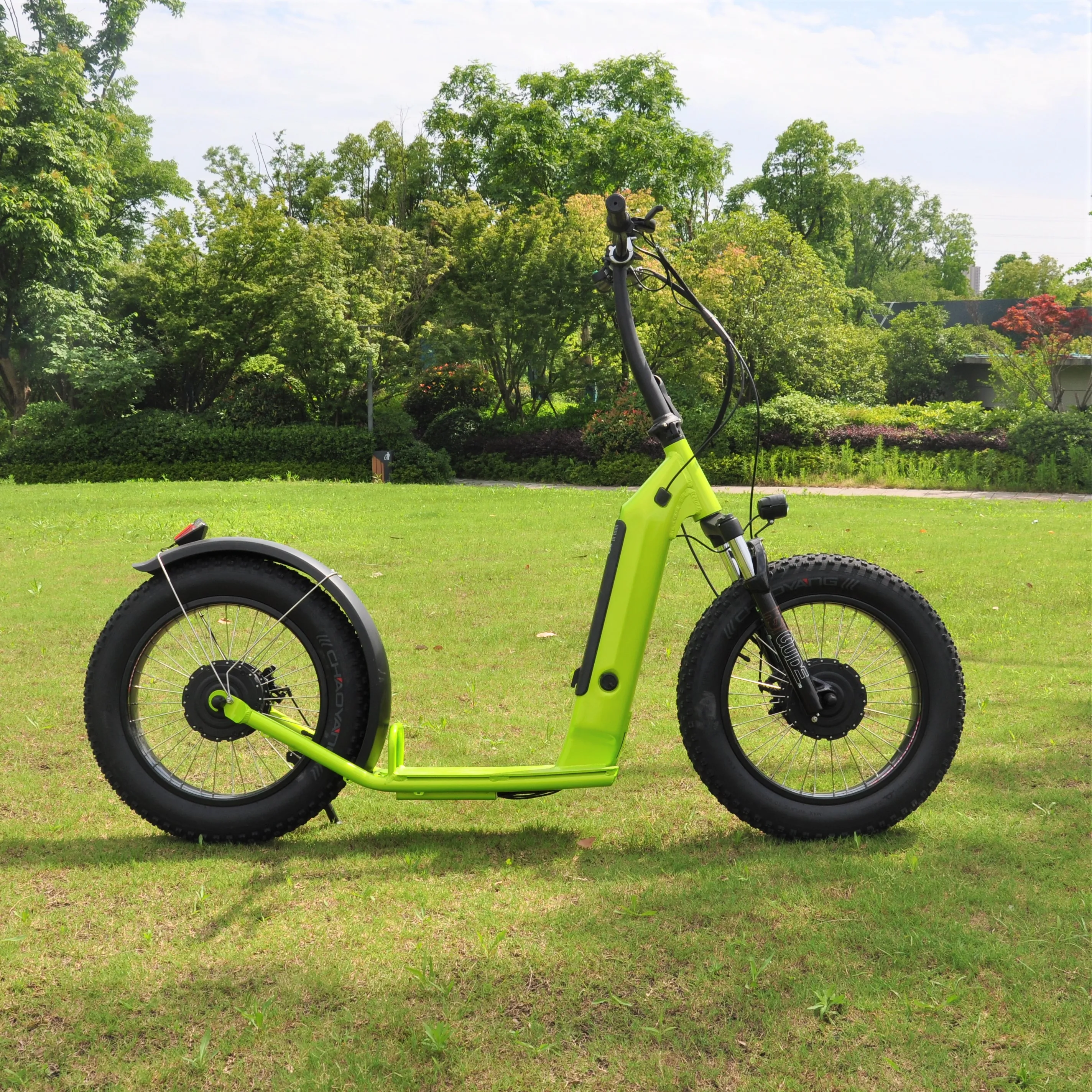 Dual motor e scooter  48V 14Ah fat tire e scooter big wheel Trottinette electrique electric off road hydraulic scooter